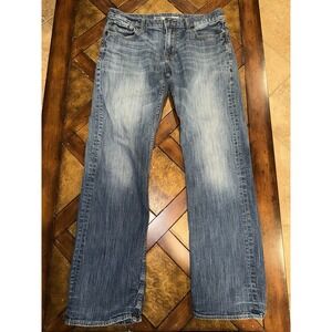 BKE Buckle Carter Mens Jeans Sz 32R BootLeg Whiskered Cowboy Size 32x29